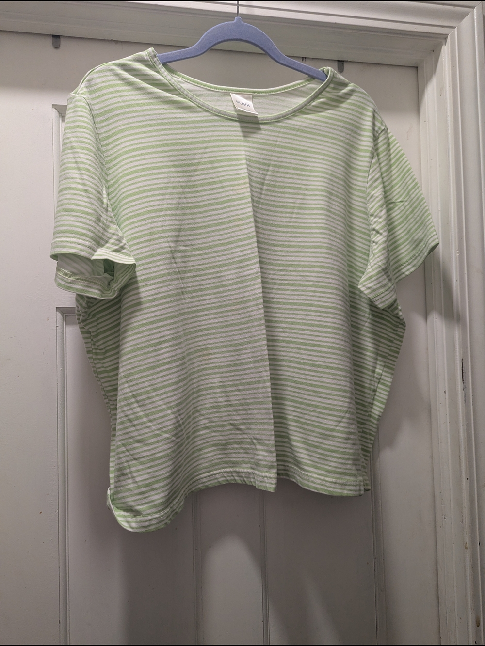 Blair Mint Green & White Striped Short Sleeve Tee